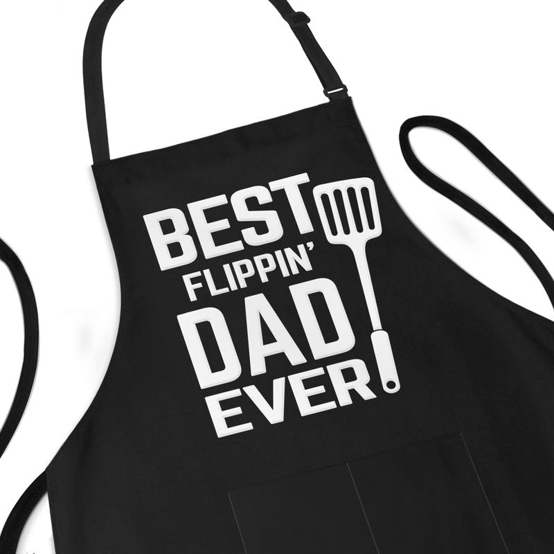 APRON DADDY Chef Apron - Best Flippin' Dad Ever - Funny Dad Apron