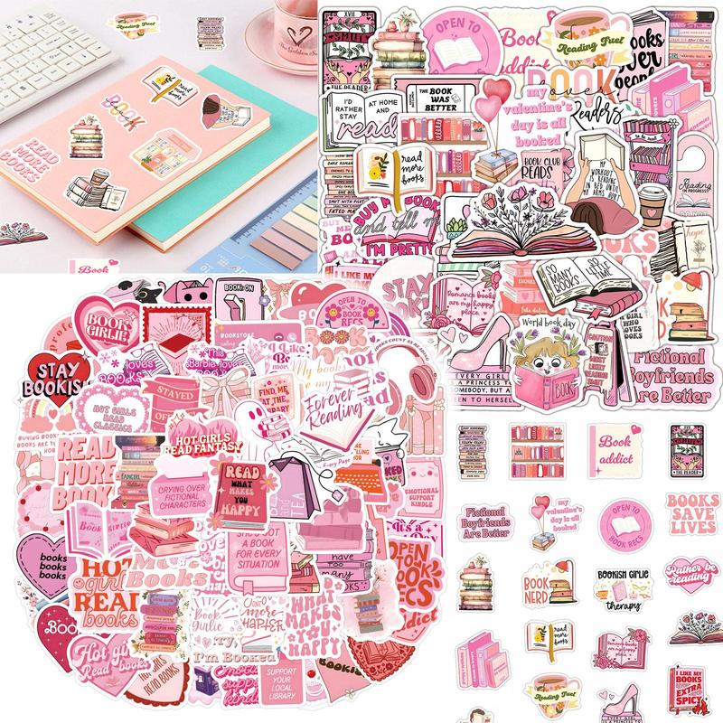 Bookish Sticker Set, 170pcs set Book Themed Sticker, Reading Sticker, Aesthetic Kindle Sticker, Book Lover Gift, Office Stationery & Supplies