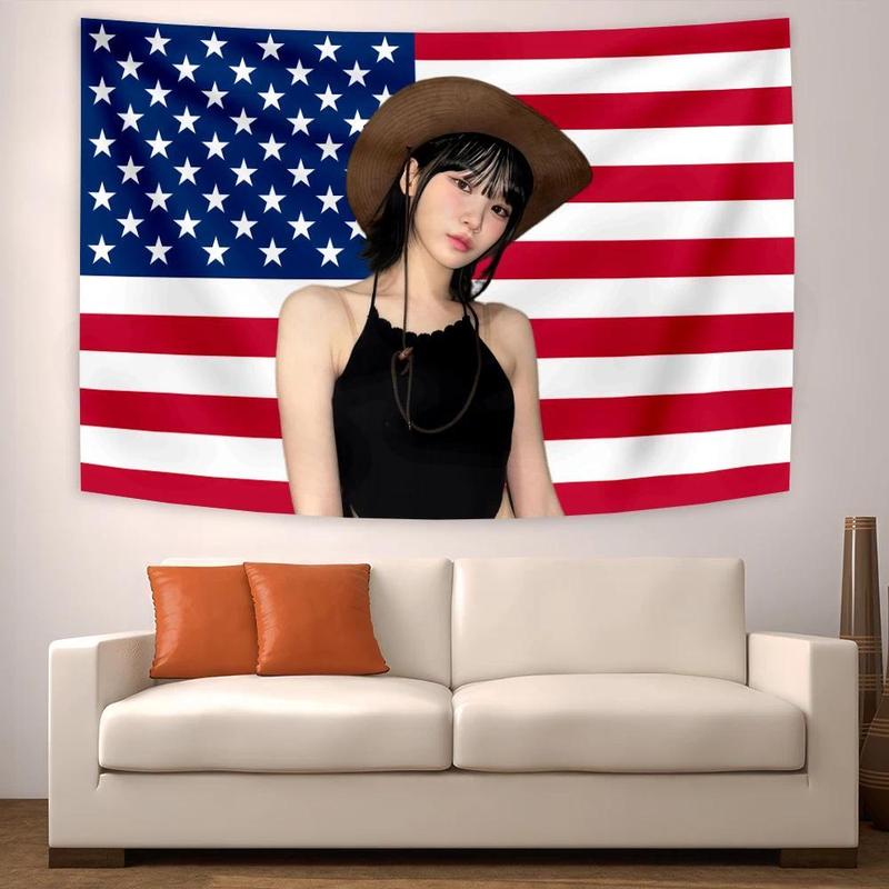 Chaewons America Flag  Tapestry Poster Funny Banner For Dorm Bedroom Wall College Party Indoor Outdoor Decorations