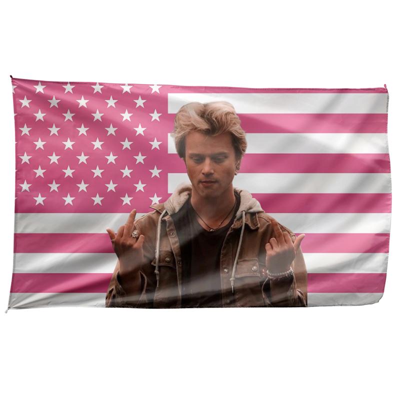 JJ Maybank Pink USA House Flag size 28x40inch, House Flag Decoration, Rudy Pankow - Outer Banks, OBX