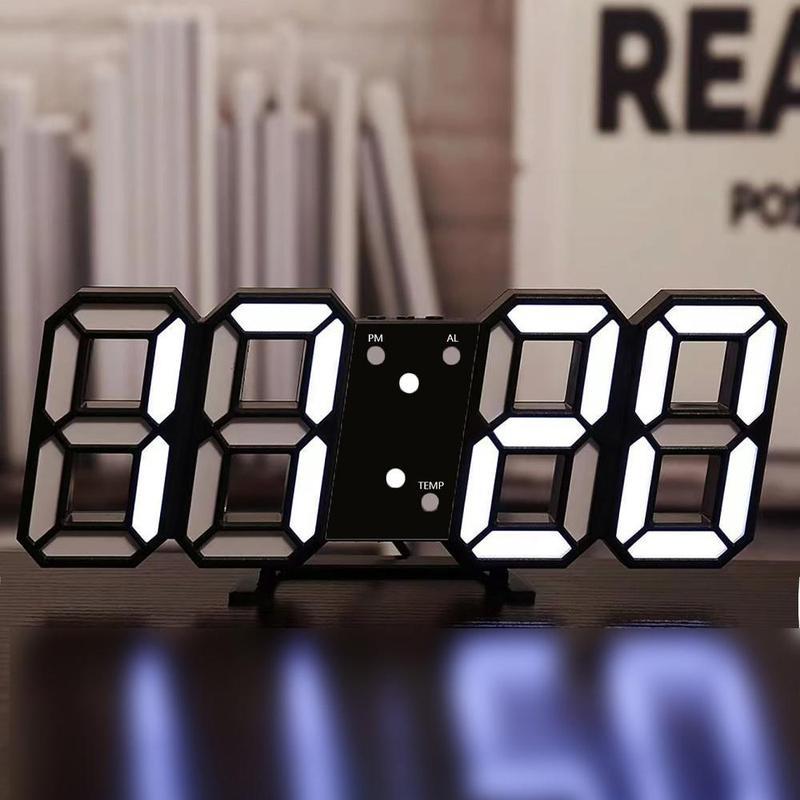 2025 NEW Room Decor LED Digital Clock, USB Powered 3D Modern Clocks for Wall & Desk, Creative Decorative Clock for Home, Fall Decor