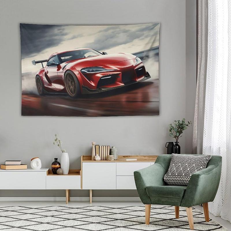 Car Tapestry Red Sports Car Sup Jdm Car Wall Hanging Aesthetic Decoration For Bedroom Living Room Wall Art Tapestries 40