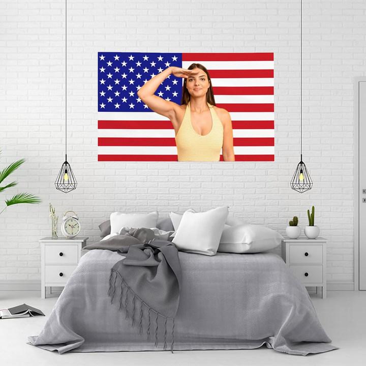 Custom America Flag 3X5 Ft Personalized Flags Design Your Image Funny Tapestry Poster For Decorate Clubs Concerts Bars University Dormitories Living Rooms Bedrooms