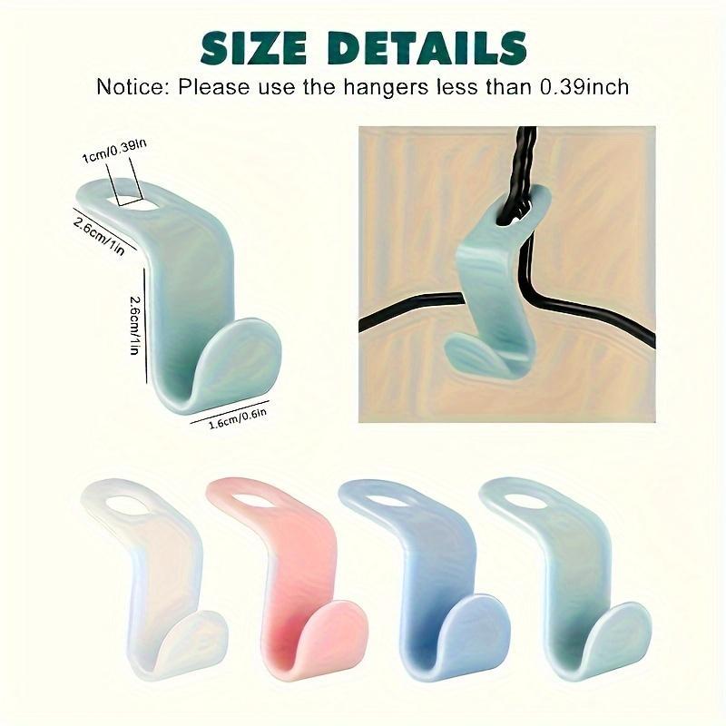 Foldable Plastic Clothes Hanger Hook, Portable Hanging Coat Hook, Space Saving Home Storage Hook for Bedroom, Living Room, Office