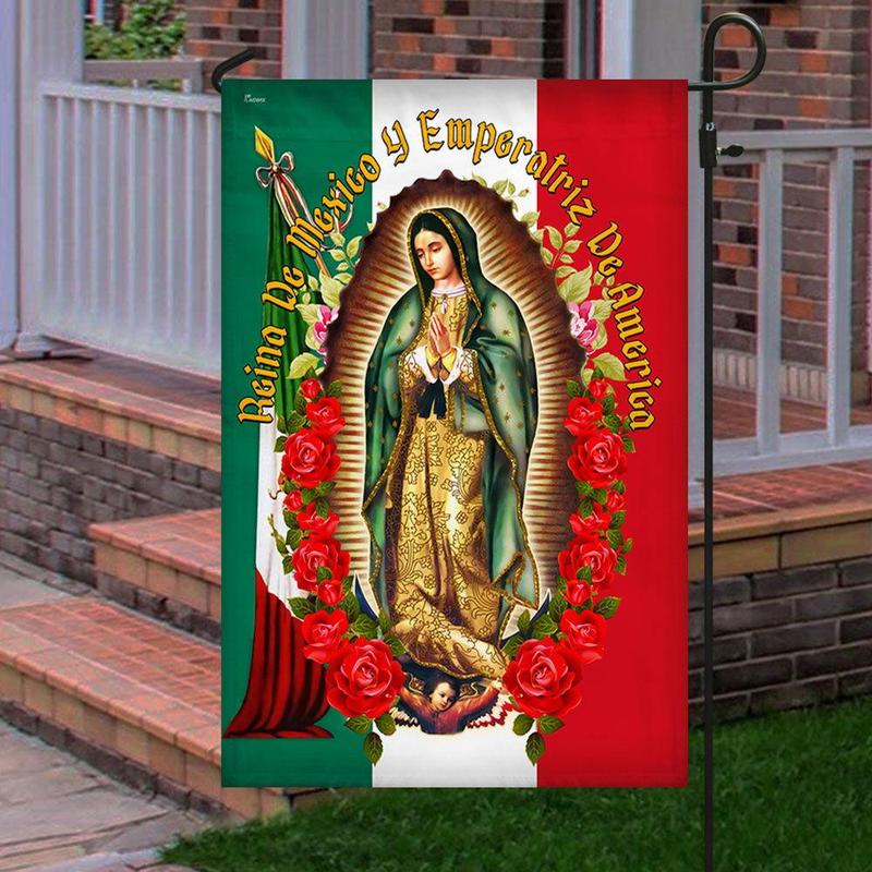 Our Lady of Guadalupe Virgin Mary Mexico Flag, Mexican Guadalupe Festival Flag, Cool Flag, Funny Flag, For Men Cave, Retro Decorative Flag For Party, Home Decor Ornaments For Indoor Outdoor, Home Decoration