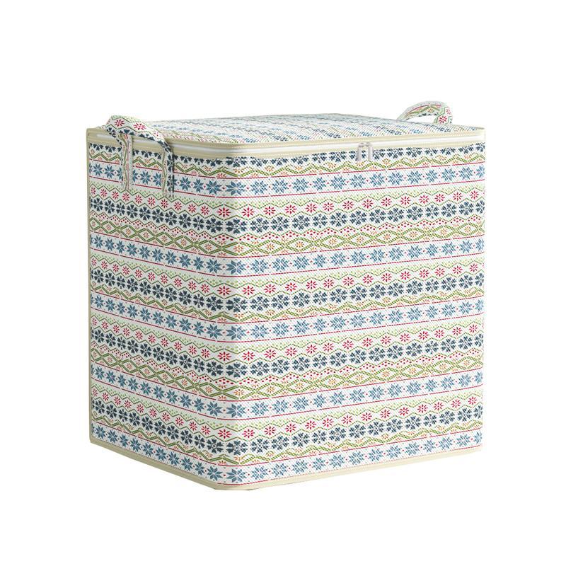 Colorful Geometric Pattern Clothes Storage Bag, 1 Count Portable Foldable Dustproof Clothes Storage Bag, Home Organizer for Bedroom, Living Room, Clothes, Bedding, Travel, Moving