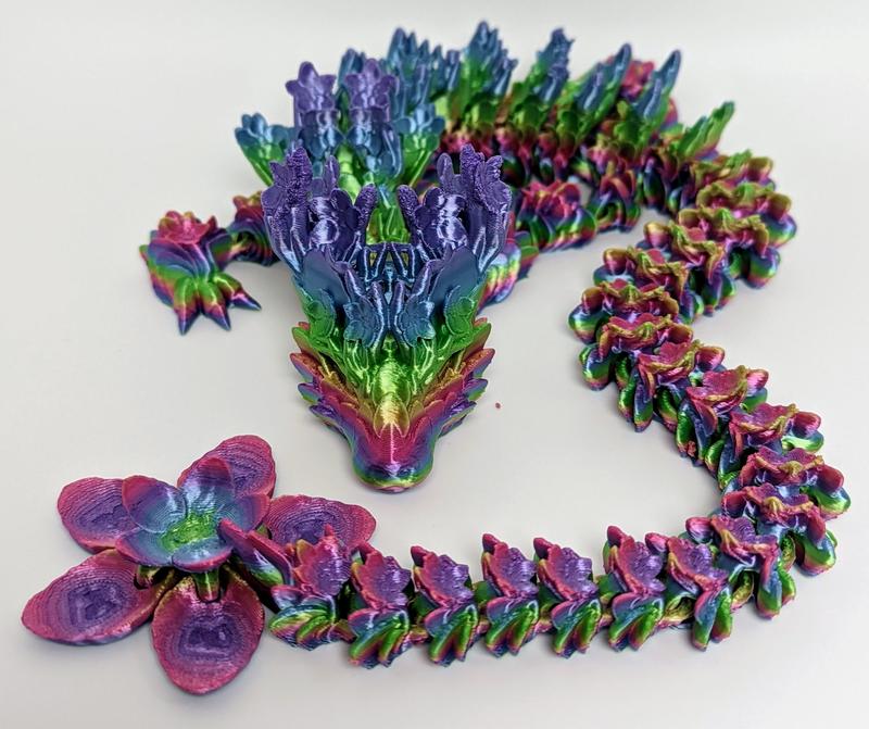 Articulated Cherry Blossom Dragon 3D printed 24