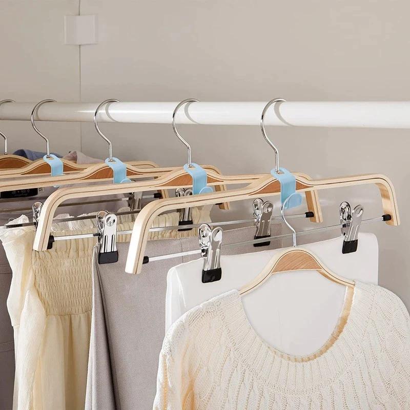 40 PCS Clothes Hanger Connector Hooks Closet Hangers Organizer Space Saving Clip Hanging Plastic Light