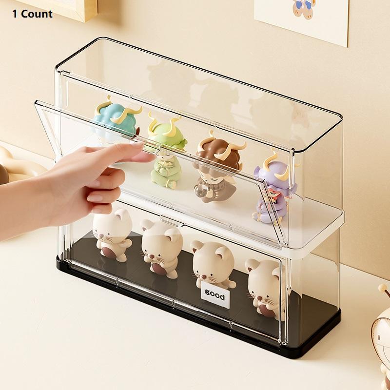 Clear Storage Box with Lid, 1 Count Rectangle Storage Organizer, Home Organizer for Jewelry, Toys, Building Blocks, Puzzles