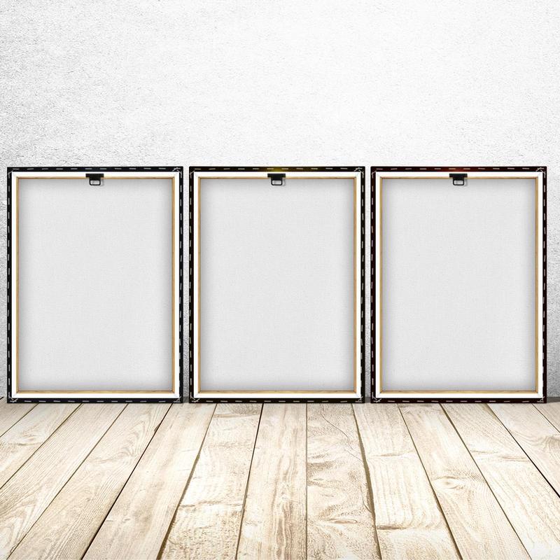 Wooden Framed Canvas Painting, 3 Counts set Lightsaber Pattern Wall Art Poster, Home Decor Poster for Living Room Bedroom Office