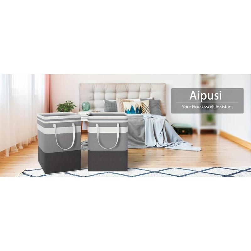 3-6Pack Large Laundry Basket, 75L Each Waterproof, Freestanding Laundry Hamper, Collapsible Tall Clothes Hamper With Extended Handles For Clothes Toys In The Dorm And Family-Gradient Grey