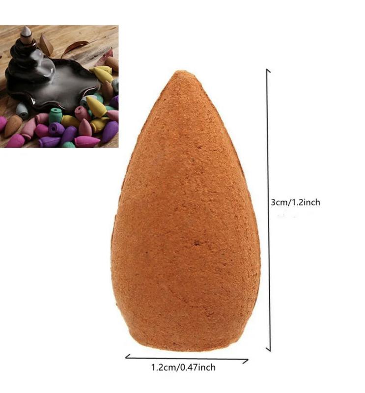 NEW VERSION Small Size Backflow Incense Burner Cones Flower Flavor Smoke Bullet Cone 50pcs Pack Freshener Aroma Fragrance