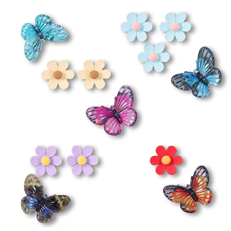 Butterfly & Flower Pattern Fridge Magnet, 13pcs set Mini Colorful Exquisite  Fridge Magnet, Fridge Decoration for Home Kitchen Dining Room Office Dormitory