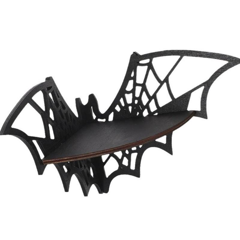 Bat Design Wall Mounted Shelf, 1 Count Creative Spider Web Design Wall Corner Storage Rack, Home Decor for Living Room Bedroom