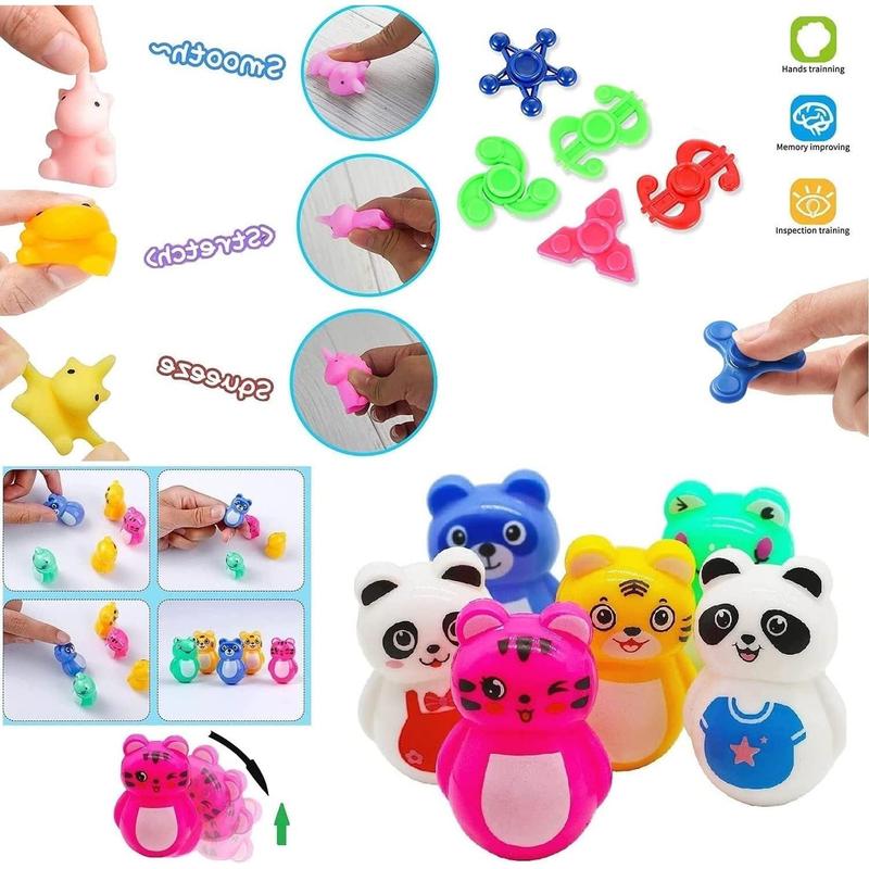 52 Pcs Party Favors for Kids 4-8, Birthday Gift Toys, Goodie Bag Stuffers, Treasure Box Carnival Prizes, Gifts Classroom, Pinata Bags Filler Boys and Girls 8-12 Basket Fluffy