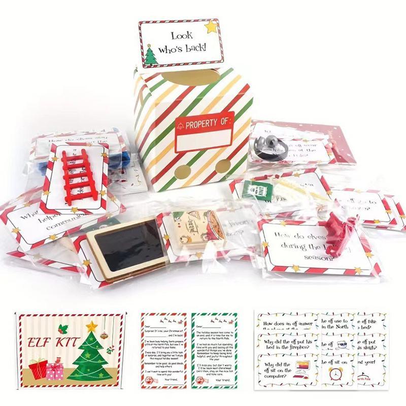 Christmas Elf Ornament Blind Box Kit, 24pcs set Christmas Countdown Calendar Elf Kit  Decorations Supplies , Best Christmas Gift Activity