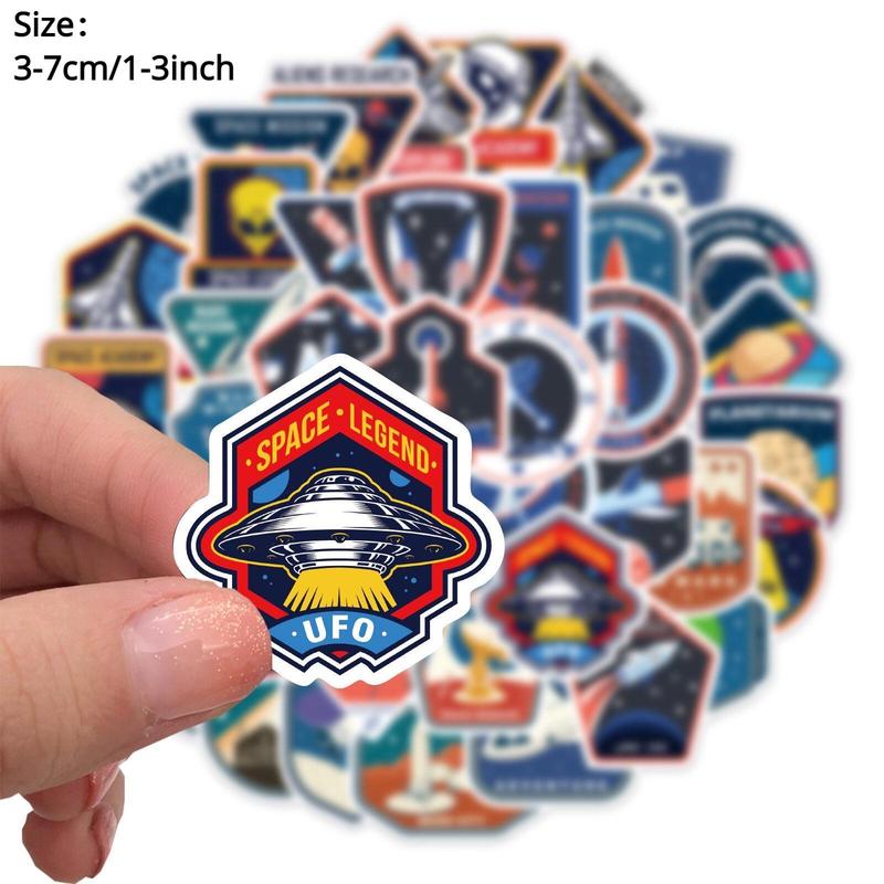 50pcs Cartoon Astronaut Space Sticker, Waterproof Sticker Pack for Wall Water Bottle Skateboard Helmet Car Bike Luggage Laptop