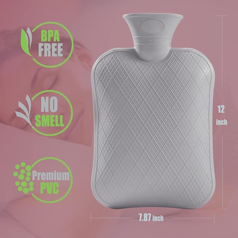 Classic Dark Green 1.8L Hot Water Bottle with Soft Cover Pain Relief & Menstrual Cramps Hot Compress & Cold Therapy Hand Cup