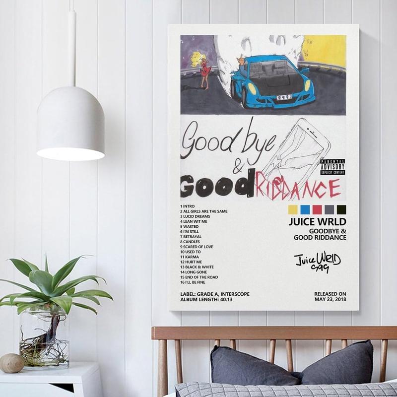 Juice WRLD poster Goodbye & Good Riddance Album Cover  for room Canvas Art wall Ornaments