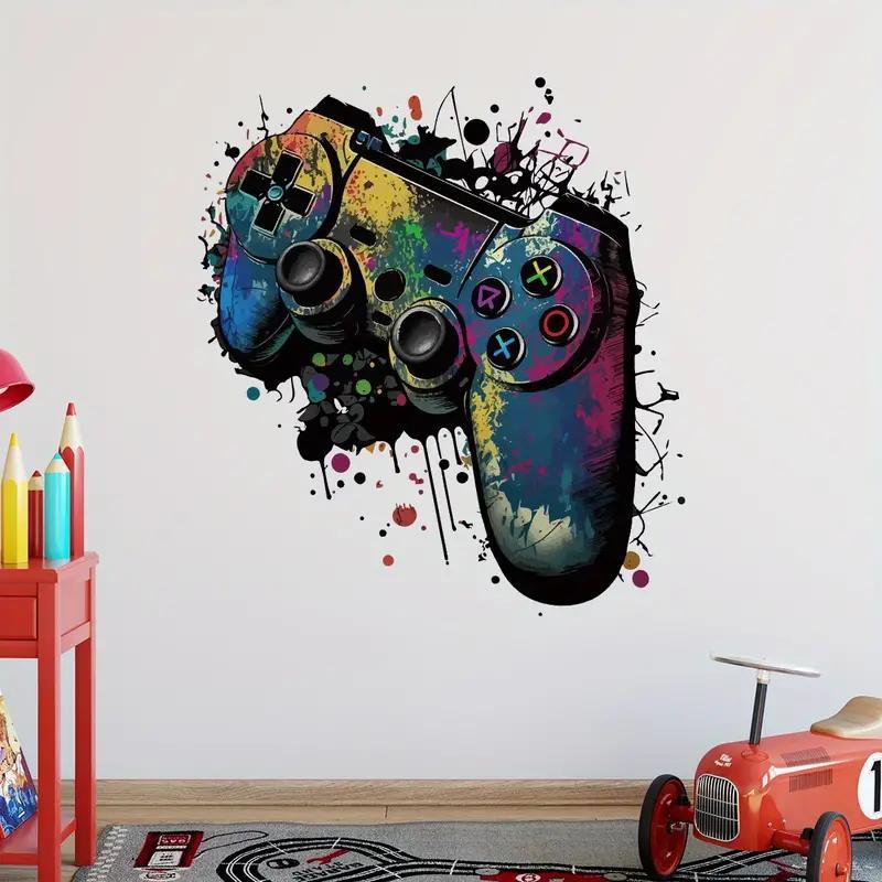 Game Controller Pattern Wall Sticker, 1 Count Modern Colorful Game Controller Wall Decal, Removable Self Adhesive Wall Decor for Home Living Room Bedroom