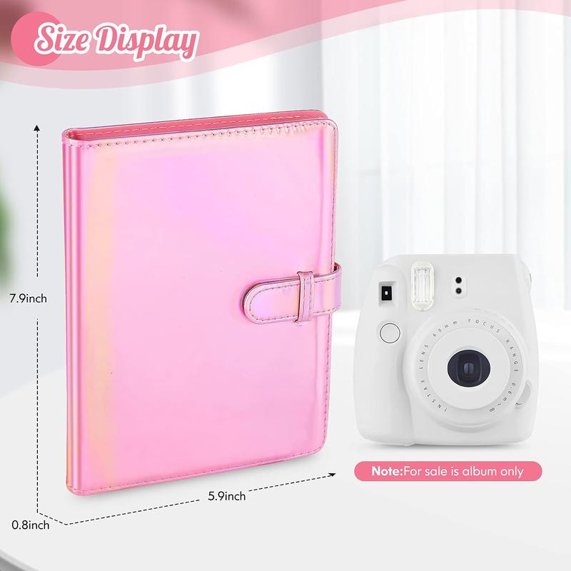 128 Pockets Mini Photo Album for Fujifilm Instax Mini Camera, Polaroid Snap, Z2300, SocialMatic Instant Cameras & Zip Instant Printer (128 Pockets, Magic pink)