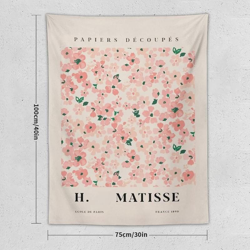 Danish Pastel Botanical Flower Market Aesthetic Floral Plants Tapestries Wall Hanging Tapestry Decorative Flag For Home Decor Living Room College Dorm Bedroom Banner Poster