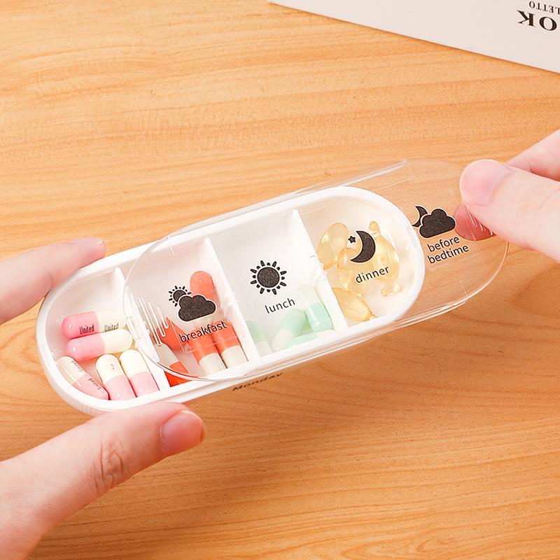 Portable Weekly Pill Storage Box, 1 Count Large Capacity Pill Organizer, Pill Storage Box for Home & Travel