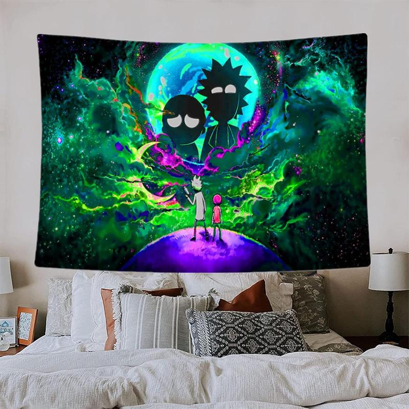 Anime Tapestry Cool Tapestry Hippie Tapestry Bedroom Aesthetic Wall Hanging Living Room Colorful Tapestries Decor-59.1× 51.2 in