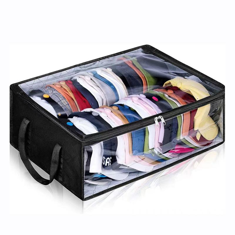 Wide Hat Storage for Baseball Caps, Large Capacity Hat Racks Organizer for Closet Cap Holder Holds up to 40 Hats Box Plastic