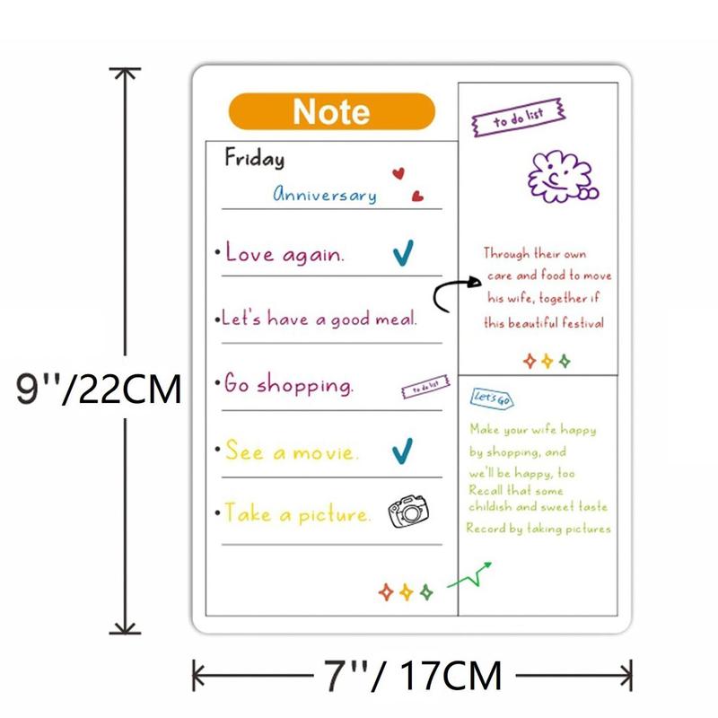 Magnetic Calendar, Refrigerator Magnetic Erasable Whiteboard, Fridge Planner Board for Kitchen