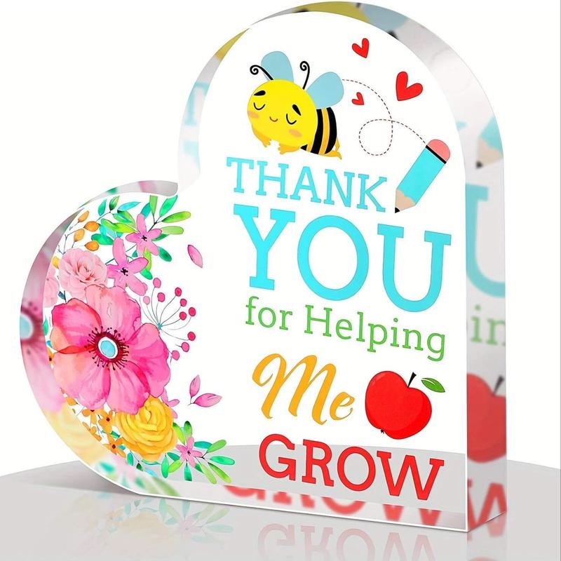 Thank you Acrylic Ornament, 1 Count Unique Birthday Gift for Elders, Teachers, Friends, Sister and Best Friend