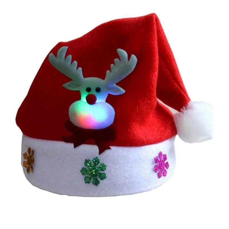 Christmas Hat New Year Cute Santa Claus Snowman ElK Cap Hat Christmas Costume Santa Claus Xmas Winter Gift Decor Home Party Adult Xmas Gift Decoration