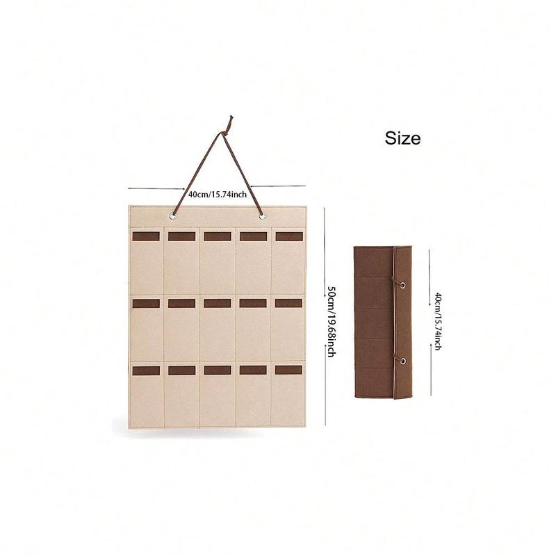 15-Grid Glasses Storage Bag, Sunglasses Storage Hanging Bag, Sunglasses Display Stand, Multi-functional Hanging Bag, Foldable Glasses Storage Bag