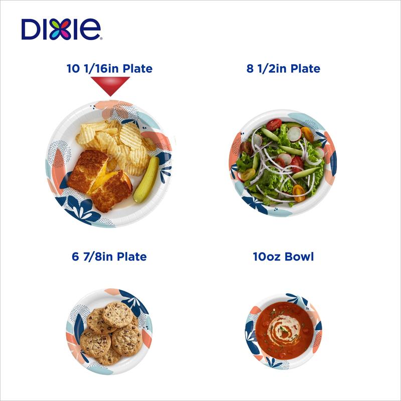 Dixie Everyday Disposable Paper Plates, 10