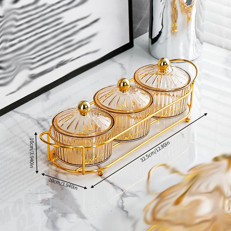 Snack Serving Box, 1 Set Luxury Transparent Candy Box, Candy Container, Snack Serving Tray For Home Party Decoration