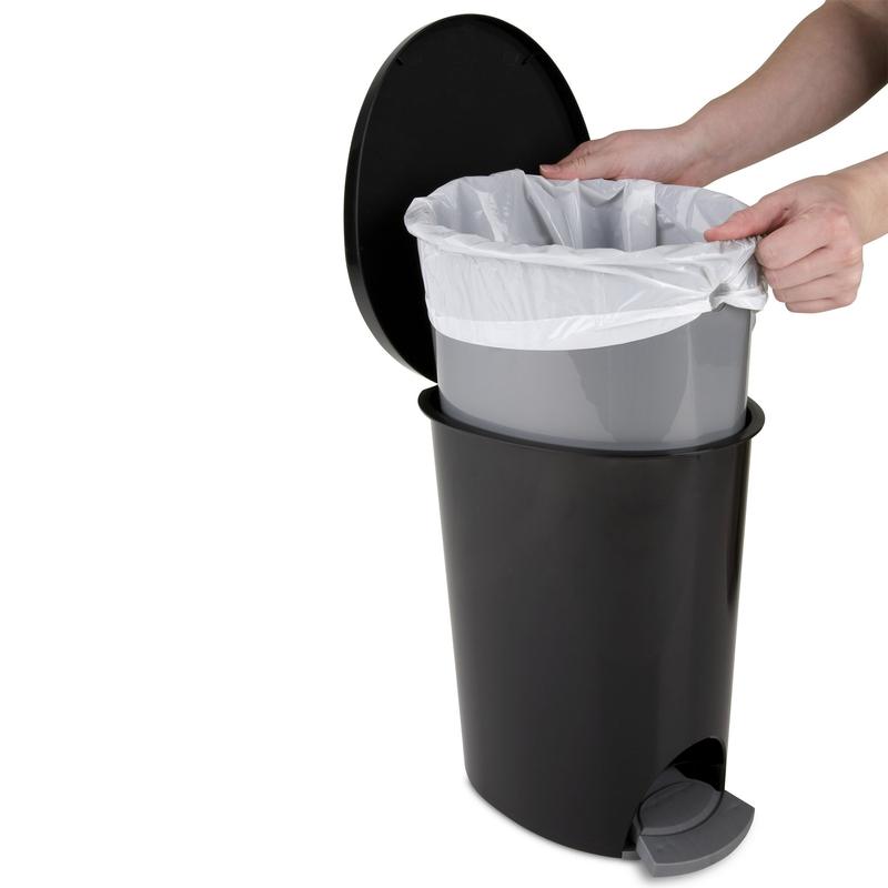 Sterilite 2.6 Gallon Trash Can, Ultra Step On Bathroom Trash Can