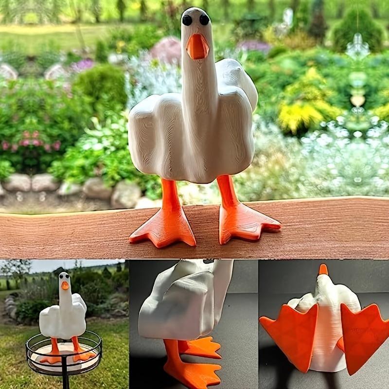 Funny Little Duck Resin Ornaments, Cute Animal Design Figurine for Decoration Gift Decorative