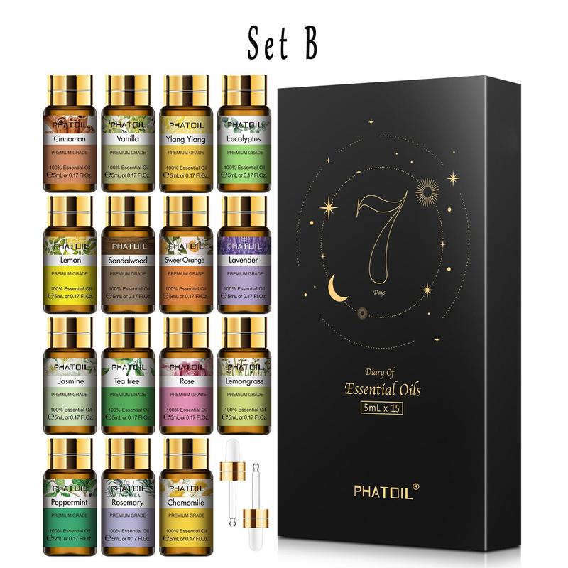 Plant Series Essential Oil Set, 1 2 Boxes 15pcs box Natural Scented Multi-purpose Aromatherapy Essential Oil for Soap Making, Summer Multi-function Home Fragrance