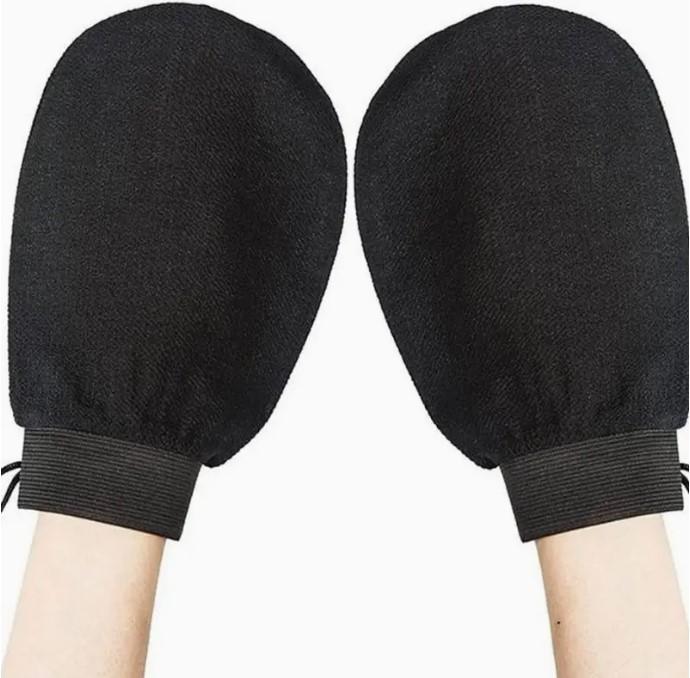 2 Pcs Exfoliating Glove, Deep Cleansing Mitt for Body Scrub, Dead Skin Removal, Skin Friendly, Home Treatment, for Bath Use Korean Personal Skincare