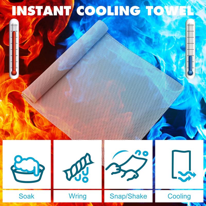 Cooling Towel, 10pcs Breathable Ice Towel, Sports Towel, Towel for Men & Women, Ice Towel for Gym Workout, Travel, Camping, Beach