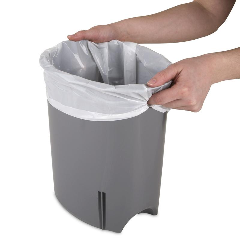 Sterilite 2.6 Gallon Trash Can, Ultra Step On Bathroom Trash Can