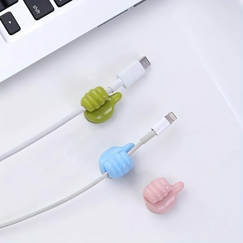 Thumb Design Wall Hook, 10pcs set Mini Cable Clips for Data Cables, Earphone Cables, and Keys, Adhesive Thumb Wall Hook, Desk Organizer for Home Office