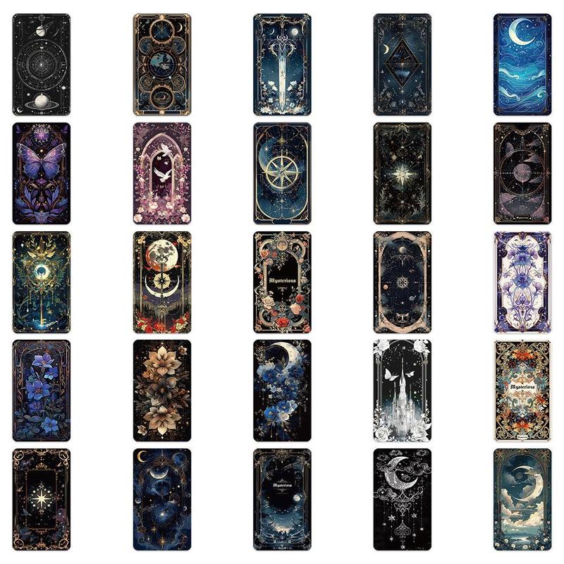 Tarot Card Pattern Car Sticker, Self Adhesive Decor Paper for Car, Car Body & Window DIY Graffiti Sticker for Car Gift Greeting Card Water Bottle