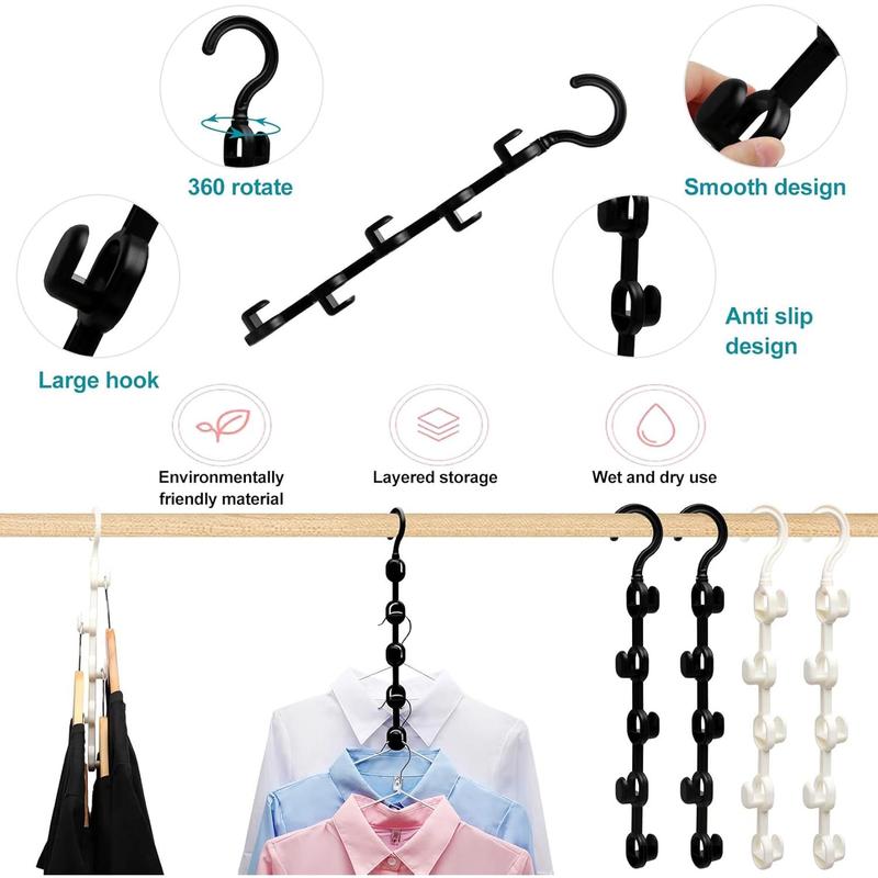 Closet Organizers and Storage,Upgraded Organization and Storage Clothes Hanger,10 Pack College Dorm Room Essentials,Sturdy Space Saving Hangers for Thick Clothe Hanging Hook Hanging Hook Plastic Bath Smooth Wooden