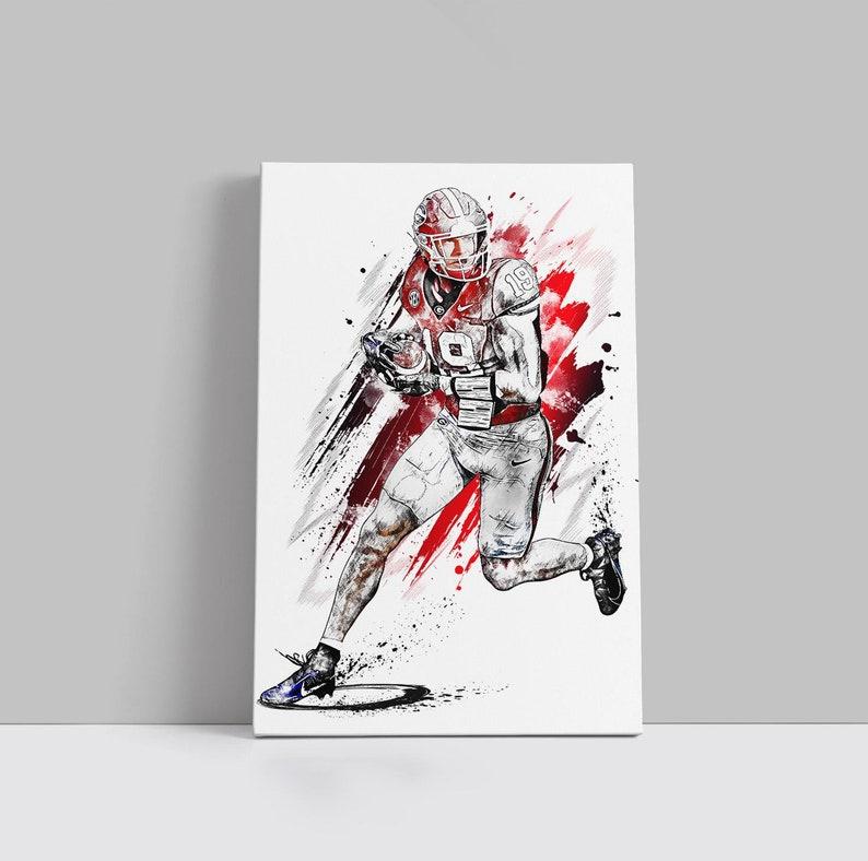 Brock Bowers Poster Georgia Bulldogs Wall Art Print Football Player Sports Canvas NFL Canvas Print Football Poster Home Decor H115