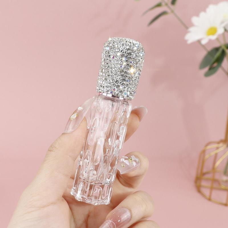 10ML Rhinestone Decor Refillable Perfume Bottle, Portable Travel Spray Bottle, Perfume Dispenser Bottle for Women & Girls