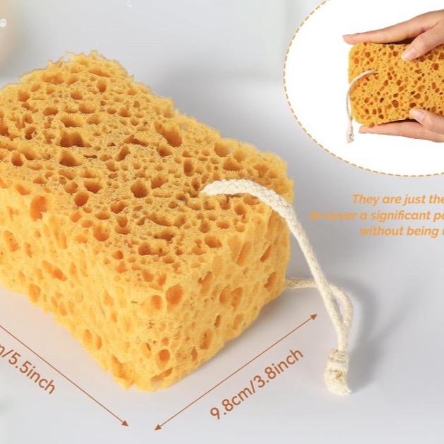 PERFECT SIZE: these sponges provides ample surface area for a comfortable grip and efficient scrubbing. They are just the right size to cover a significant portion of the body without being unwieldy.