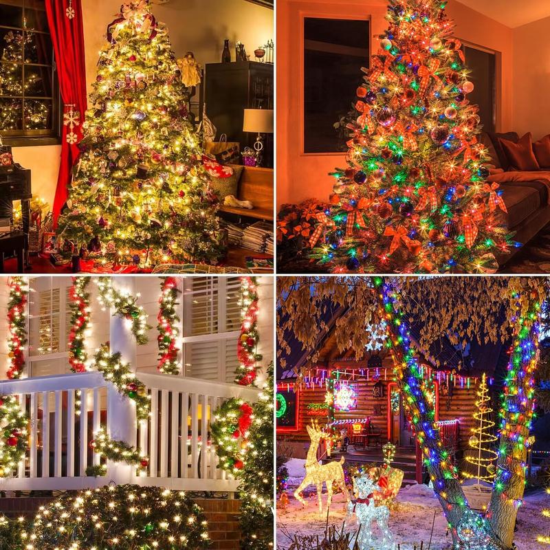 300LED Christmas Tree Light, 1 Count 108ft Expandable String Light with Remote Control, Waterproof Flashing Fairy Light, Party Decoration Supplies