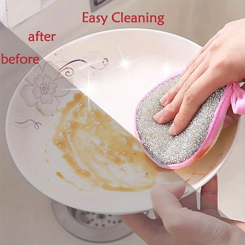 5pcs Double-Sided Dishwashing Sponges - Perfect for Household Cleaning & Kitchen Tableware!