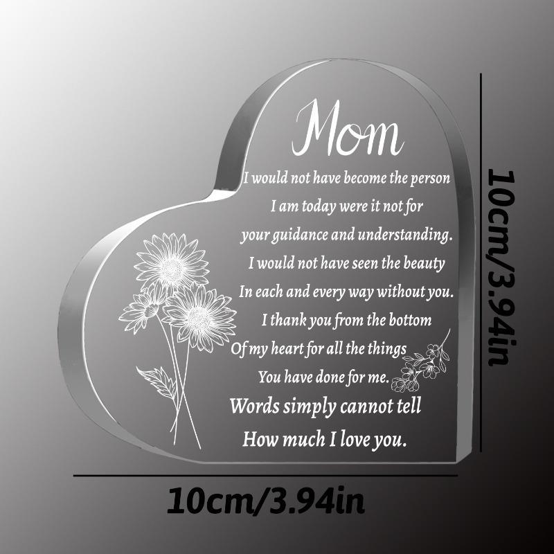 Gift from Son and Daughter to Mom, Puzzle Acrylic Plaque Birthday Gift, Mom Acrylic Plaque Gift, Desktop Decoration, Mom's Christmas Gift